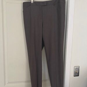 Lafayette 148 Brown Dress Pants - Classic Flat Front Trousers size 12 NWT!